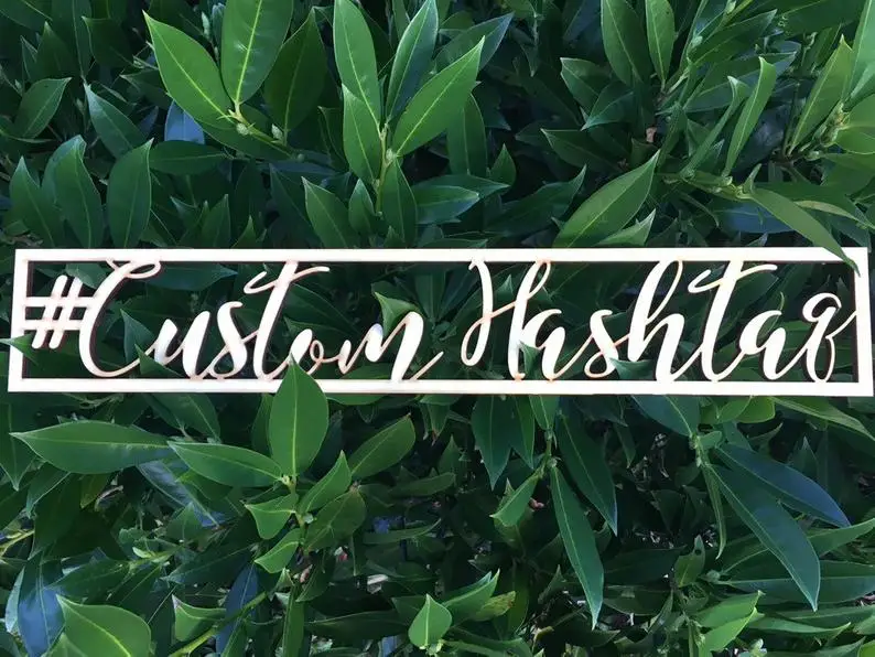 

Hashtag Standing Sign Wedding Hashtag sign Personalised Name Hashtag Sign