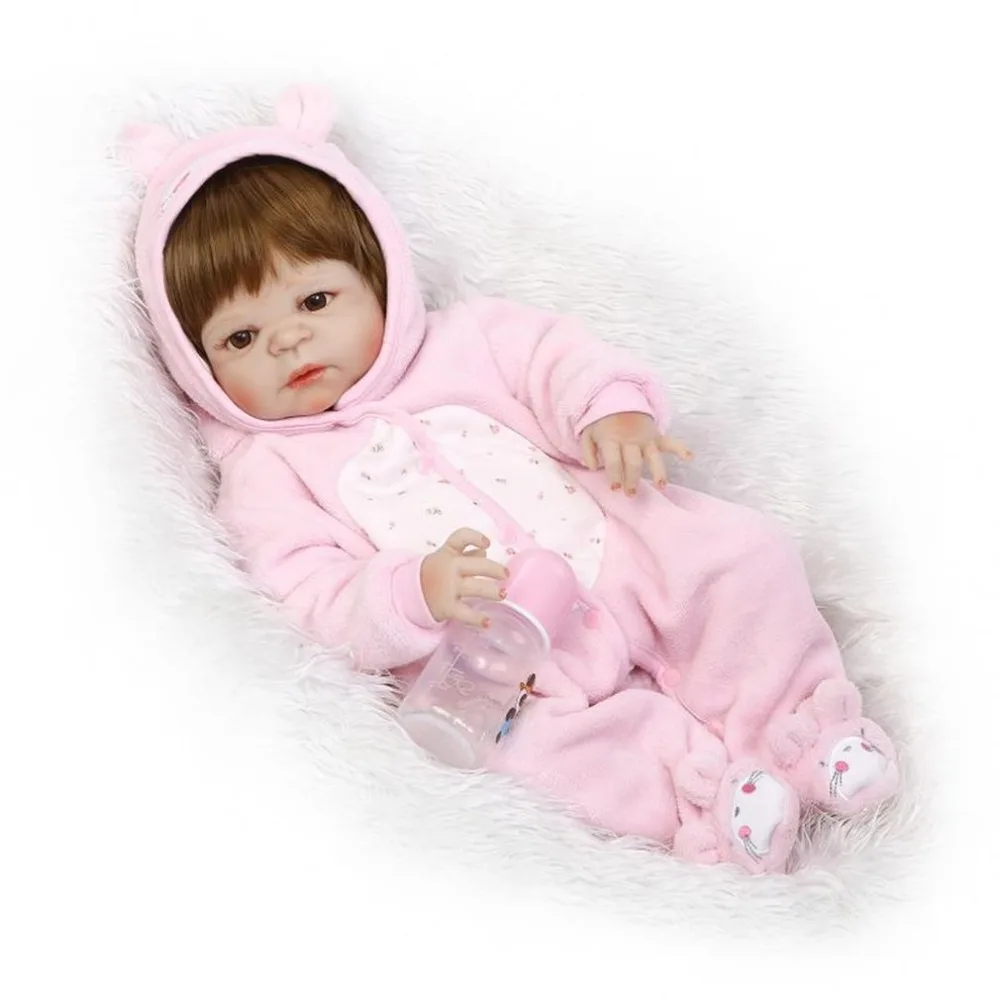 

NPK 57CM Full Body Silicone Reborn Baby Doll Toy Lovely Newborn Baby Dolls For Kids Lifelike Bebe Reborn Brinquedo Birthday Gift
