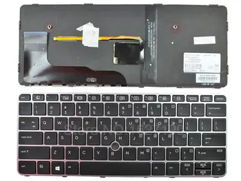 

New US Laptop Keyboard For HP EliteBook 820 G3 SILVER FRAME BLACK (Backlit,with point,Win8) Notebook/Laptop keyboards