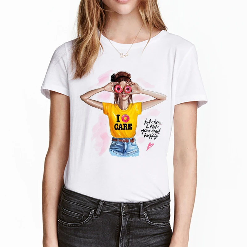 Футболка футболки с графическим рисунком одежда Ulzzang Vogue уличная Kawaii топы женская