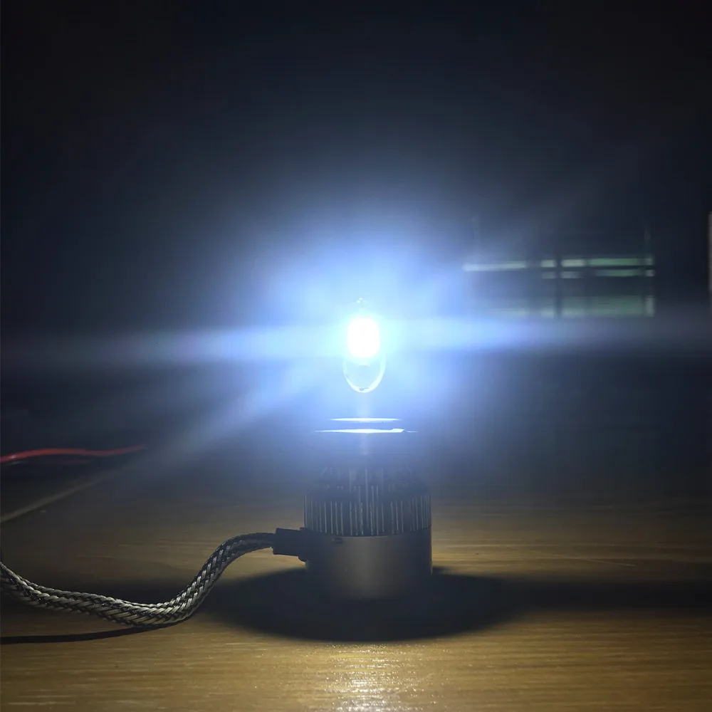 2 шт. H7 по технологии COB светодиодный фары лампы высокого низкого луча 3600LM 72W для