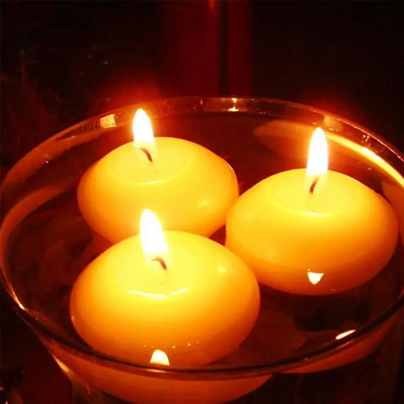 

10PCS/lot Romantic Round Water Floating Candle Disc Floater Candles Wedding Party Home Decor