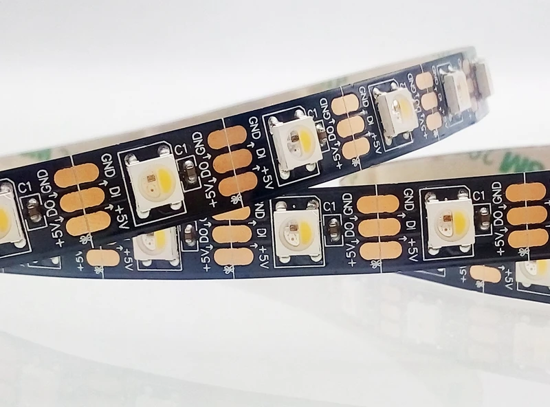 1 м 4 5 SK6812 (аналогично WS2812B WS2812) Светодиодные полосы RGBW rgbww белый/черный Pcb