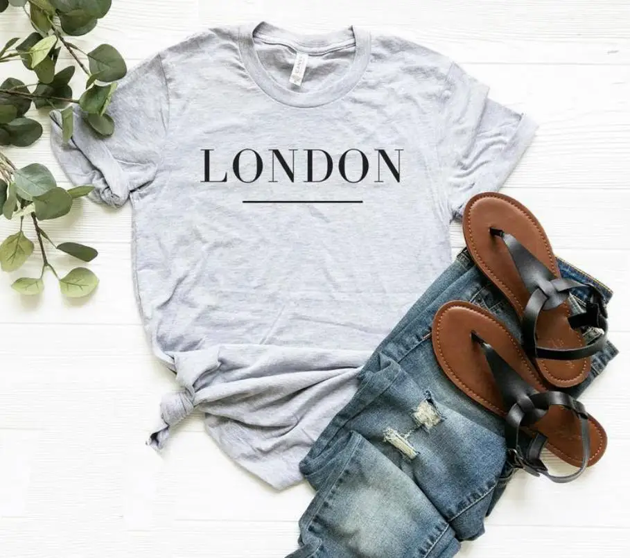 Женская футболка с принтом Лондона, Повседневная хлопковая хипстерская забавная Футболка для леди Йонг, топ, футболка, Прямая поставка, ZY-221