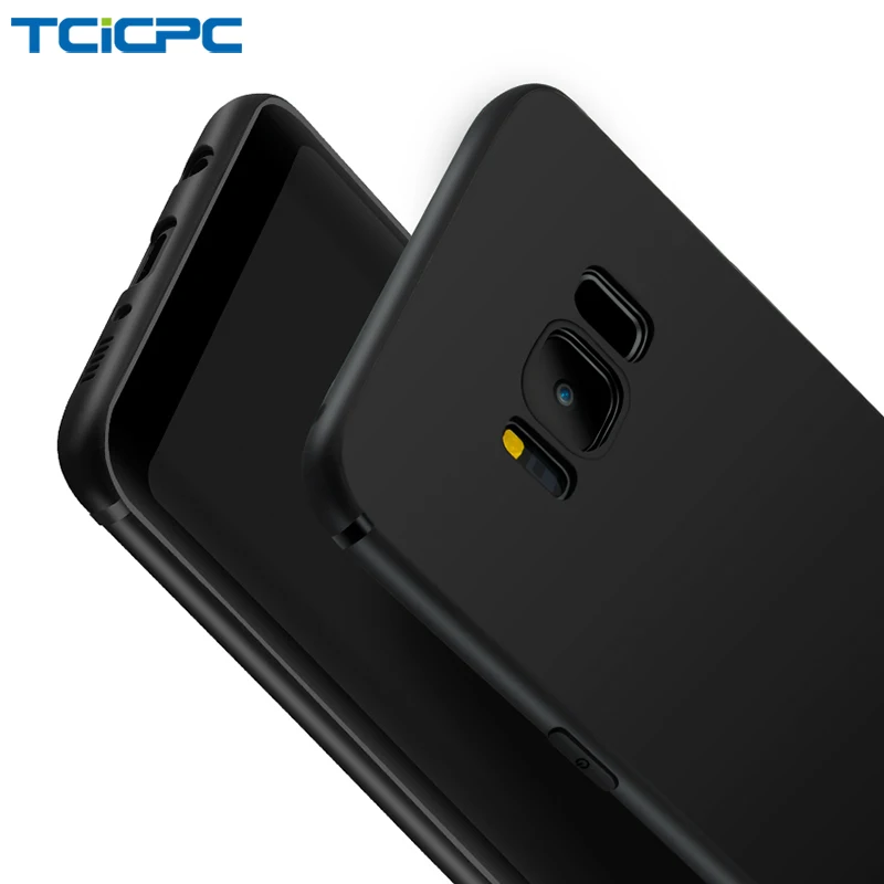 

TCICPC For Samsung Galaxy S8 S8 plus Silicone TPU case Luxury 360 protected Ultra thin scrab matte soft case for S 8 S8 Plus