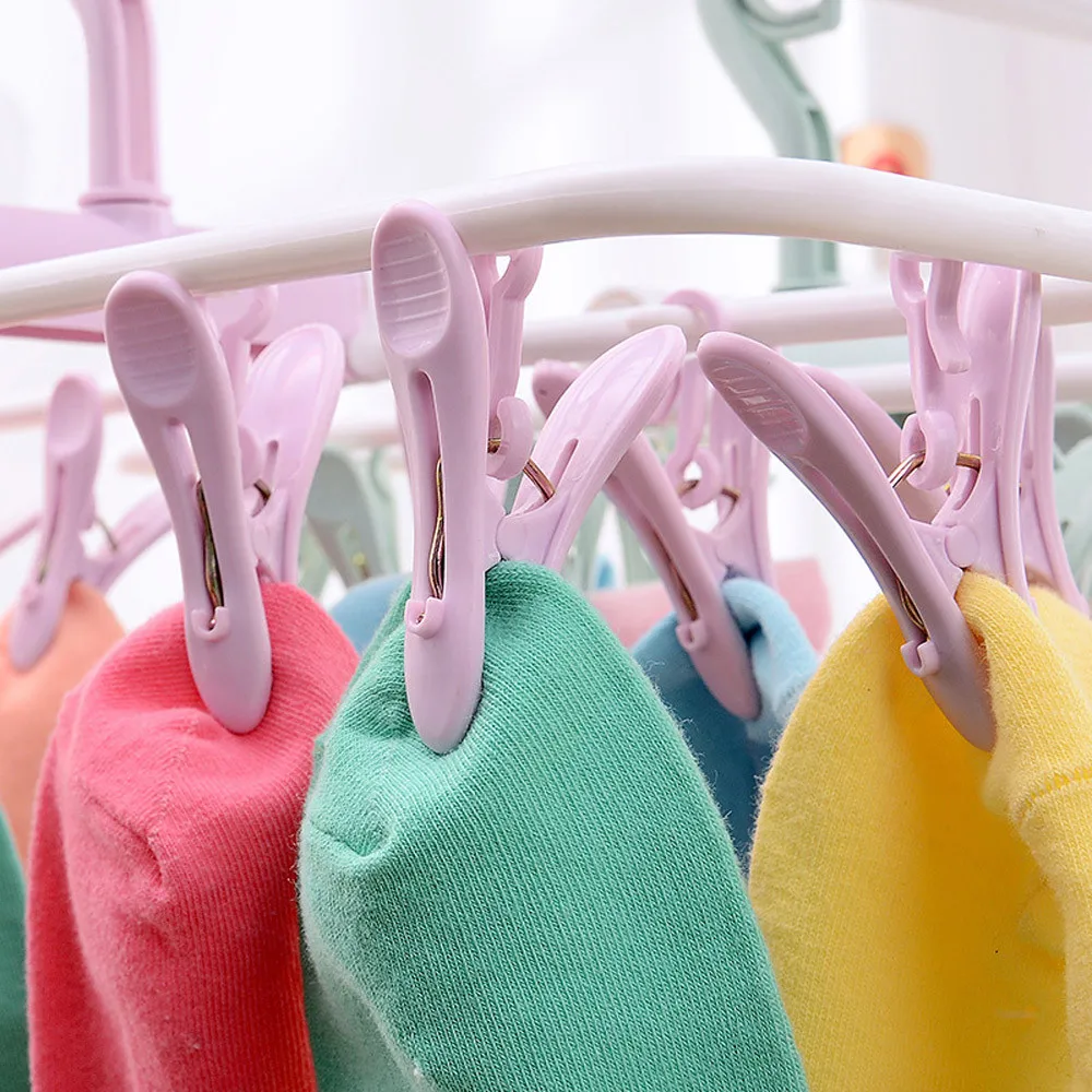 Одежда отделка дома хранения 12 клип Складная сушилка для одежды нижнее белье носки клип Многофункциональная вешалка для одежды# P8