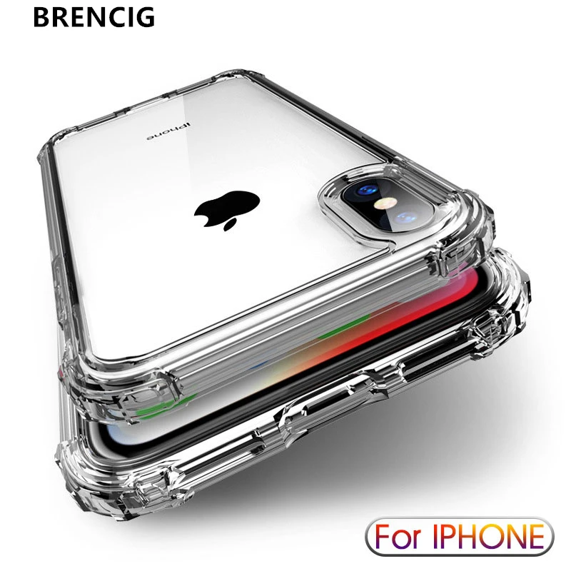 Transparent Silicone Luxury Shockproof Phone Case For iPhone 6 7 8 Plus and for iphoneX XS XR XSMax Clear protection Back Cover | Мобильные