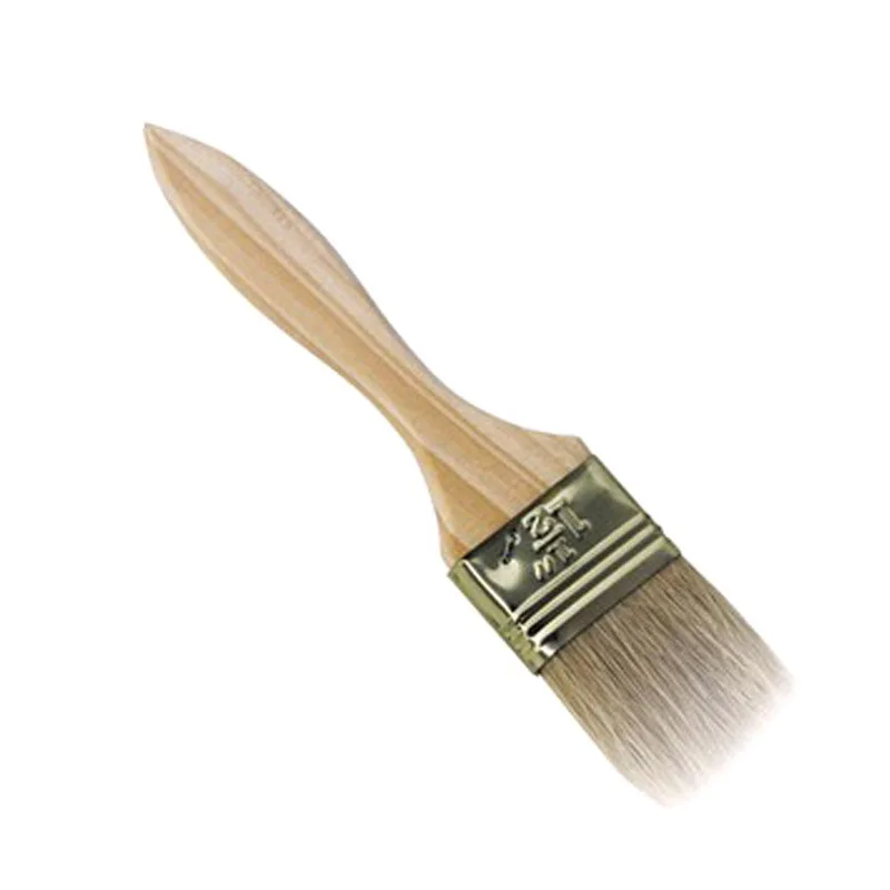 

1pcs/set Oil Brushes Heat-resistant Pig Hair Bristles Baking Barbecue Bbq Brush Wooden Handle Camping Tools