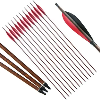 

6/12/24pc 30-inch Spine 500 mixed carbon arrow practice archery mixed carbon arrow for hunting compound and anti-bow bow