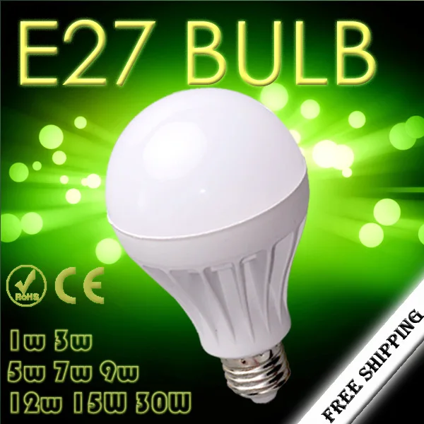 E27 LED light bulbs 1W 3W 5W 7W 9W 12W 15W 20W 30W 220v 110v smd 5730 bombillas edison led bulb e27 Spotlight Lamps | Лампы и