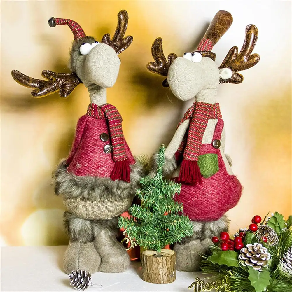 

Lovely Deer Ornaments Reindeer Doll Pendant Christmas Decoration Xmas Tree Hanging Decor