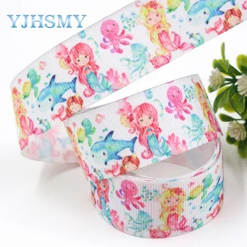 

YJHSMY I-19609-1376,25mm,5yards Cartoon Thermal transfer Printed grosgrain Ribbons,bow cap DIY handmade accessories decoration.