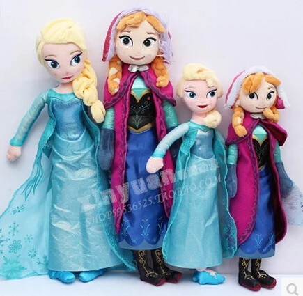 Disney Toys Fashion New Brand Small Size Larger Size Frozen Toys Princess Elsa Anna 40Cm/50Cm Girl Gift Brinquedos Ty034