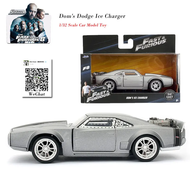 

JADA 1/32 Scale Car Model Toys FAST&FURIOUS Dom's Dodge Ice Charger Diecast Metal Car Model Toy For Collection,Gift