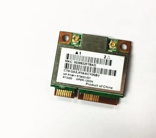 Ralink RT3092 для hp COMPAQ WPER-120GN Mini PCI-E беспроводная Wifi карта половинной высоты 802,11 B/G/N 300 м