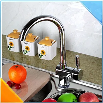 

Homedec High Quality Kitchen Basin/Sink Faucet Kitchen Tap Copper Alloy Chrome Mixer For Hot And Cold Dishes Torneira Cozinha