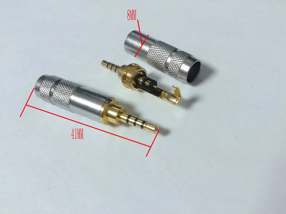 

2.5mm Stereo 3 Pole/4 Pole Repair Headphone Plug Cable Audio Solder DIY CONNECTOR