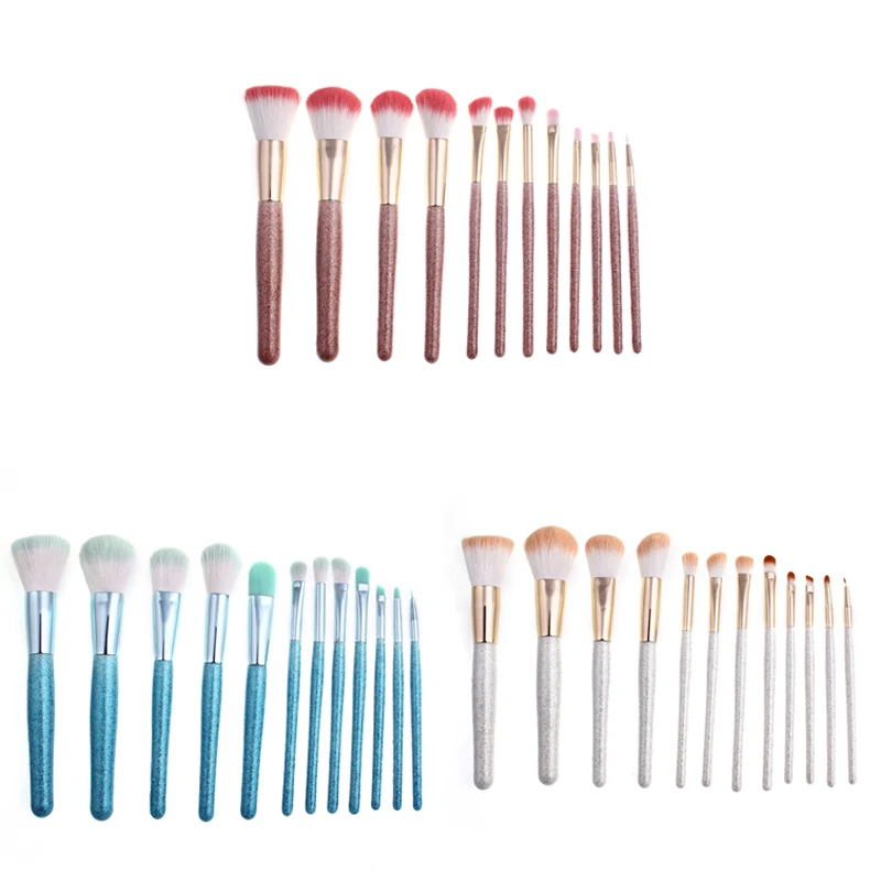 

12 PCS Wooden Foundation fashion Cosmetic Eyebrow Eyeshadow Brush Makeup Brush Sets Tool 2018