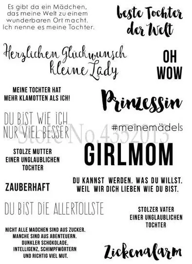 

German Clear Stamps Scrapbook Paper Craft Clear stamp scrapbooking X0300