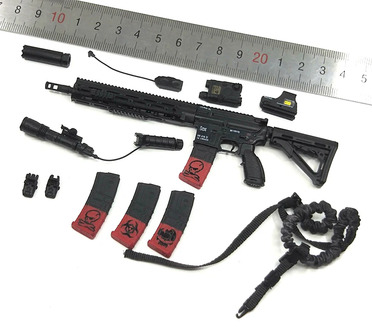 

1/6 Scale VH1050 Navy Seal CQB HK416 Set Gun Weapon Models for 12''Action Figures Bodies Accessories