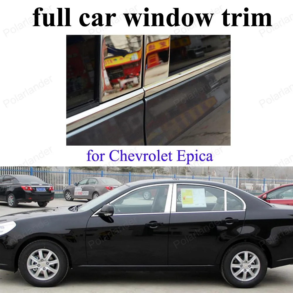 

Car Styling Stainless Steel decoration trims For C-hevrolet E-pica Full window frame