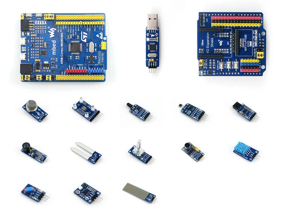 

Waveshare STM32 Board XNUCLEO-F411RE Compatible with NUCLEO-F411RE +ST-LINK/V2 +IO Expansion Shield + Sensor Modules