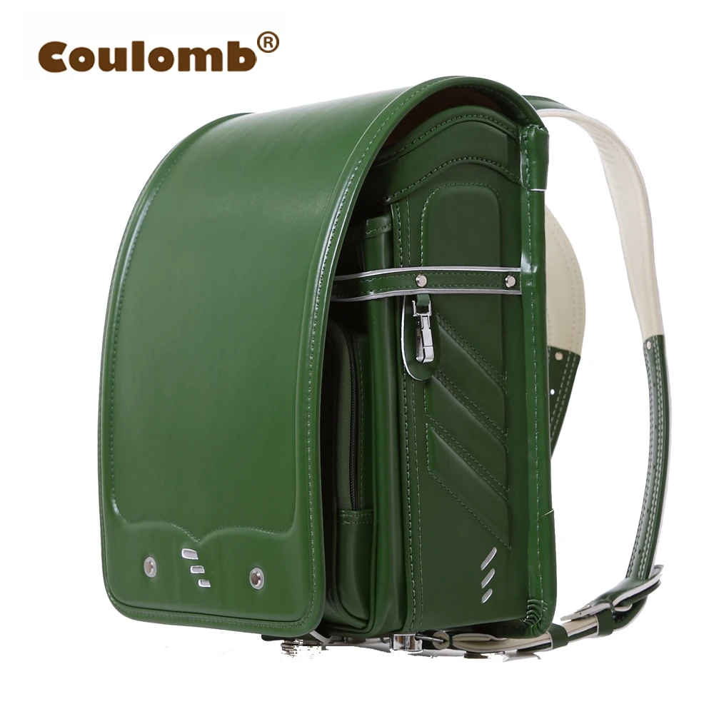 Coulomb Children's School Bag For Kid Green Backpacks Orthopedic Mochilas Infantis Randoseru