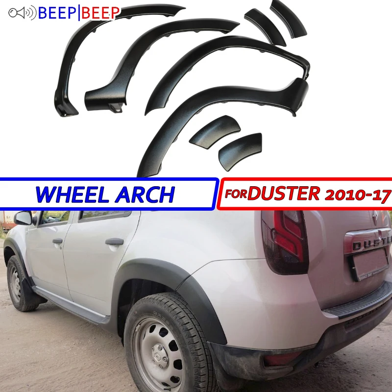

Wheel arch for Dacia Renault Duster 2010-2015-2017 extensions fenders 1 set \ 8 pcs plastic ABS car styling molding accessories