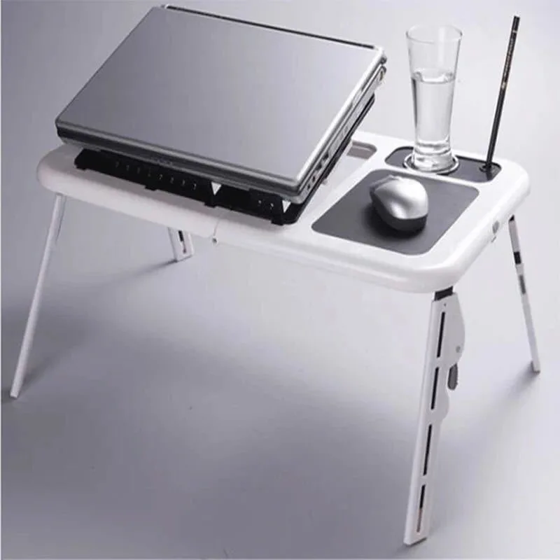 Fashion Modern Multifunction Laptop Table Portable Folding Bed Laptop Table Convenient Table Beside Bed Sofa With Cooling Fans