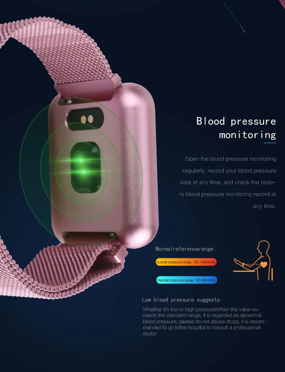 P68 Смарт-часы для мужчин и женщин IP68 кровяное давление кислород монитор сердечного ритма часы шаги калорий трекер