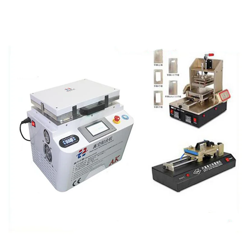 Automatic Lock Automatic Vacuum Laminating Bubble Remover Machine+OCA film machine +5 in1 Frame Separator machine