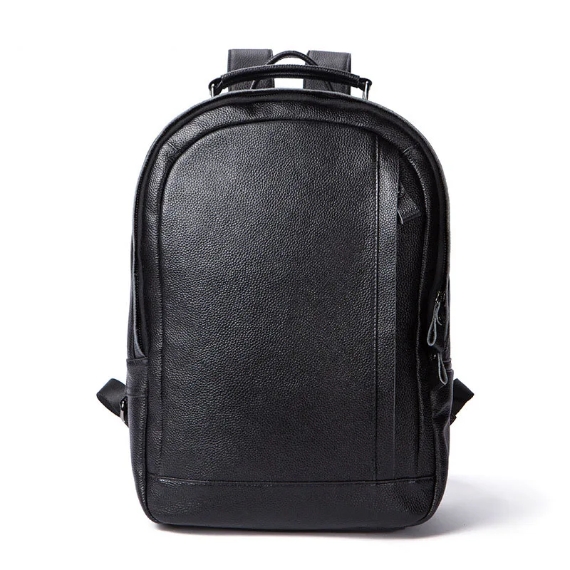 

Men Genuine Leather Backpack Black Large Laptop Backpack Fashion School Bags For Teenagers Male Travel Shoulder Bag Mochila
