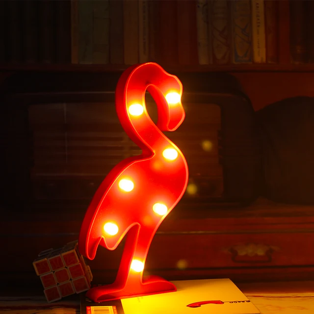 Us 10 98 Flamingo Led Novelty Lights Table Night Light Bedroom Bookcase Decoration Selfie Background In Lighting From