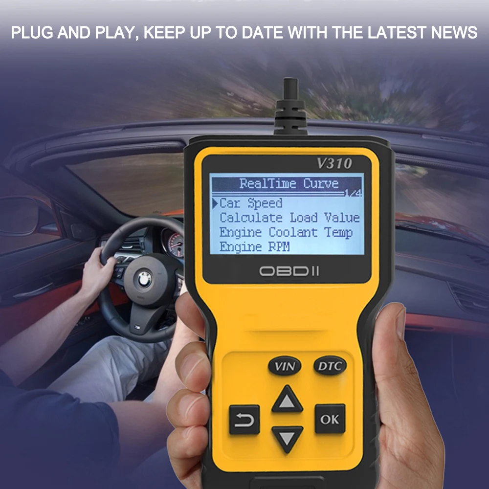 OBD OBDII Scanner Code Reader Car Diagnostic Scanner Engine Fault Code Reader Detector Auto Vehicle Scan Tool For Bmw Ford VW