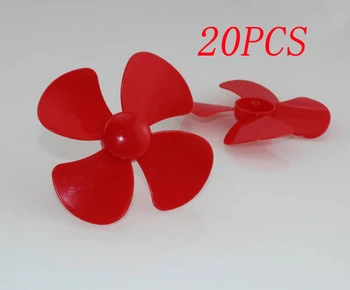 

20PCS Micro DC Motor 1.9mm Shaft Propeller with 4 Vanes 60/80mm Fan Shape Toys for Fan Leaves Ship Model RC Boat DIY Airplane