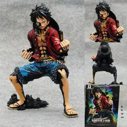 Оригинальный 20 см Луффи новый ПВХ Действие аниме фигурки Новый 1PCS18cm One piece Черный Обезьяна D Луффи фигурку игрушки Рождественские игрушка