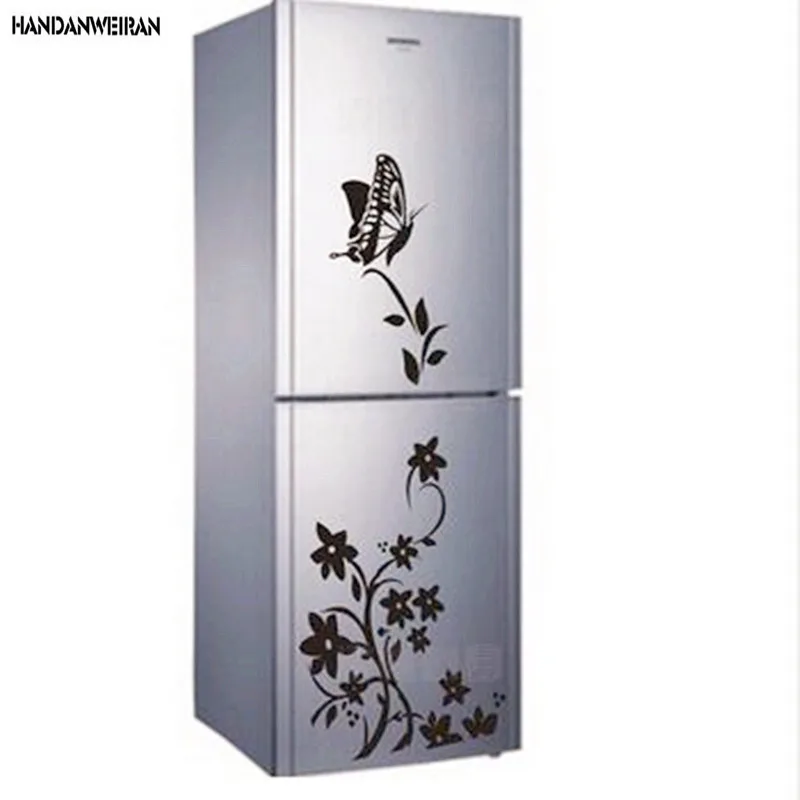

Hot hot foreign trade butterfly flower vine refrigerator stickers paper generation carving can be removed