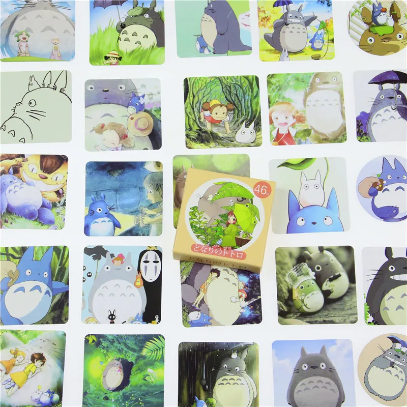 

46 Pcs/pack Kawaii My Neighbor Totoro Diy Stickers Decorative Scrapbooking Diary Album Stick Label Decor Paper Party Memo Pads