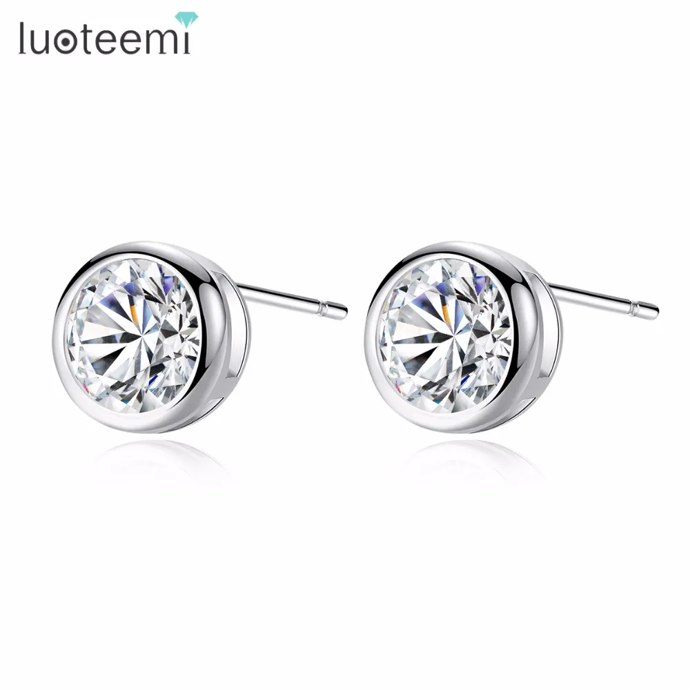 Luoteemi Лидер продаж классические с наложением 1 карат Сердца & ARROWS КРУГЛЫЙ циркония