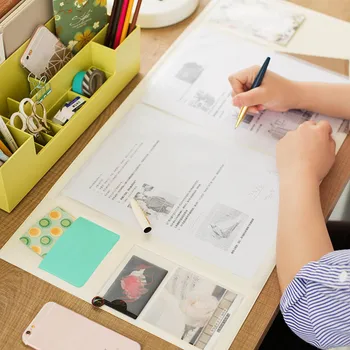 

1Pcs Multifunctional Candy Color Office Mat Desk Table Storage Memo Mat Large Waterproof Learning Pad Non-slip Mouse Pads