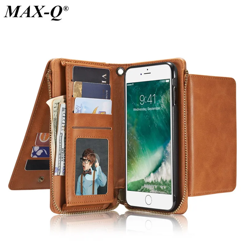 

Luxury Multifunction Wallet PU Leather Case For Apple iPhone 6 7 7Plus 6S 6Plus Purse Pouch Phone Cases Handbag Card Slots Cover