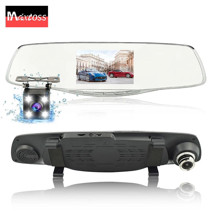 

Car Camera Rearview Mirror Dual Lens Auto DVR Dash Cam Cars DVRs Recorder Video Registrator FHD 1080P Night Vision Camcorder