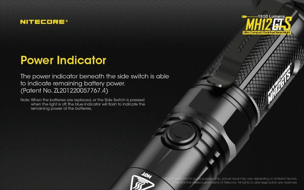 Nitecore MH12GTS 1800 люмен Long бросок USB Перезаряжаемые фонарик с высокой производительностью Батарея и NITECORE NFR25 фильтр