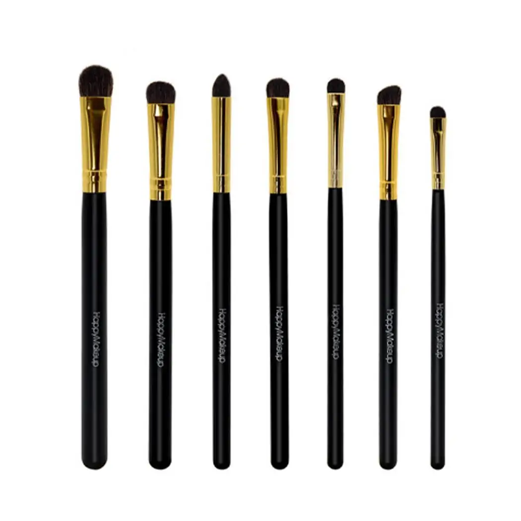 

7 PCS Horse Hair Eye Makeup Wooden Brushes Set 0.07 kg Portable 17 cm / 6.7 inch Professional Beauty Tools