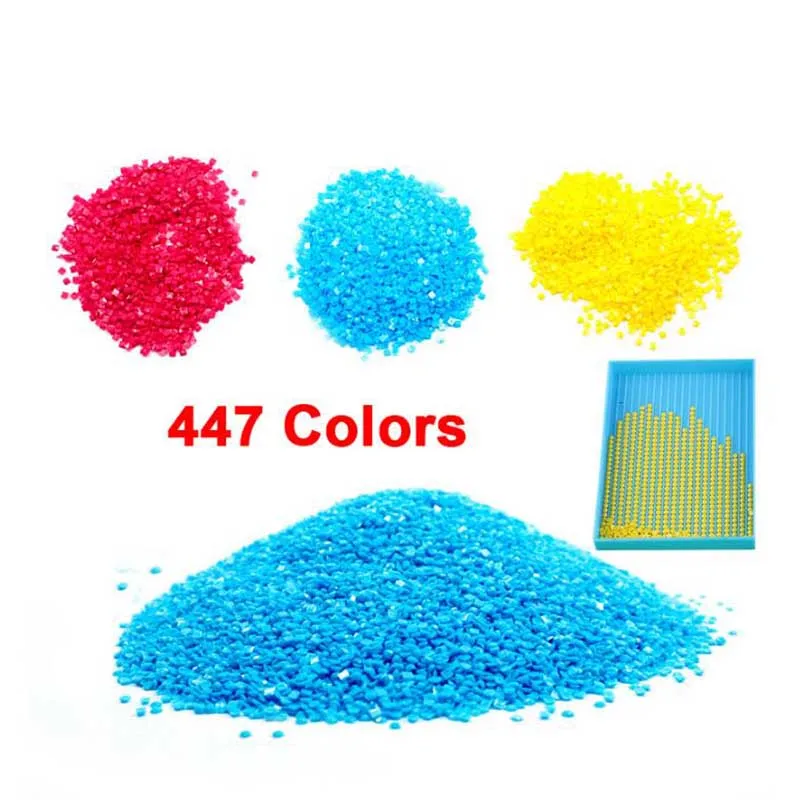 

447 Colors 5D 3D Diamond Painting Embroidery Mosaic Accessory Tools Resin Daimond Stone Square Round Bead Drill For Miss Stone