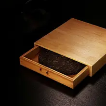 Бамбуковая Пуэр Чайная Коробка для хранения торта и свободного чая инспекционный ломающий лоток 25x24 см