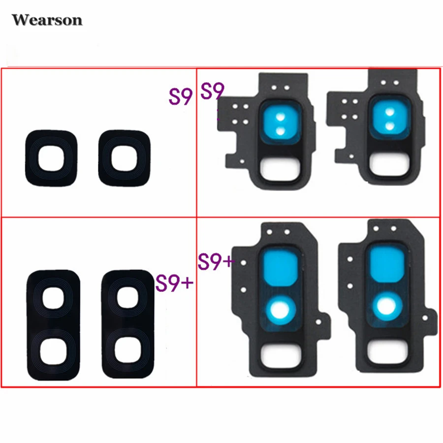 For S9 S9+ S9plus G9600 Camera Glass With Frame Housing External Lens Cover Together | Мобильные телефоны и аксессуары