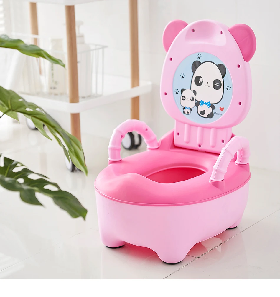 Baby Potty Training Seat Children's Potty Baby Toilet Cartoon Panda Kids Toilet Trainer Bedpan Portable Urinal Backrest Pot