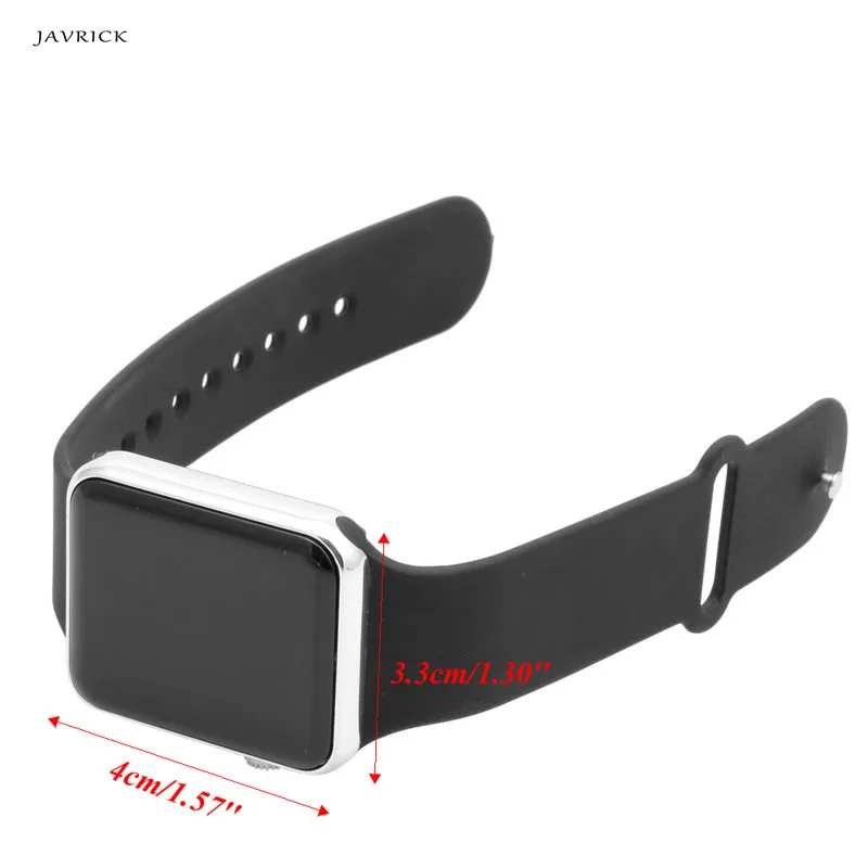 JAVRICK для мужчин Wo мужчин s силиконовый светодиодный спортивные часы цифровой браслет унисекс наручные часы черный