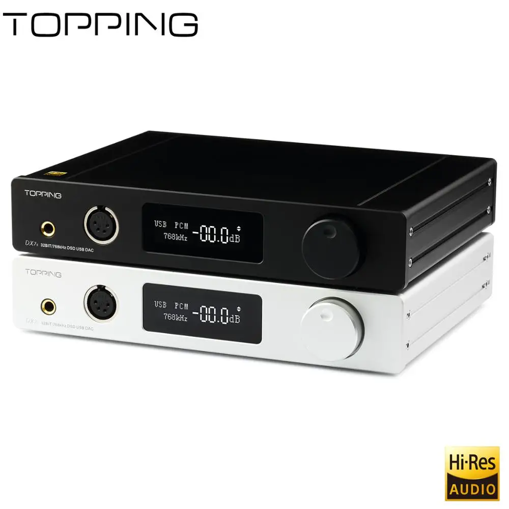 

2018 USB DAC TOPPING DX7S Full Balanced Decoder Headphone Amp ES9038Q2M *2 XMOS TPA6120 DSD512 Native AUDIO Amplifier PCM768KHZ